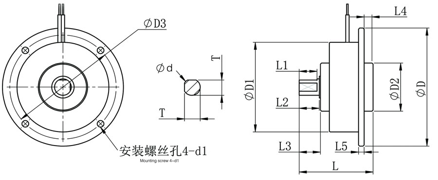 zkg磁粉制動器外形圖